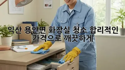 익산 용안면 화장실 청소, 합리적인 가격으로 깨끗하게!